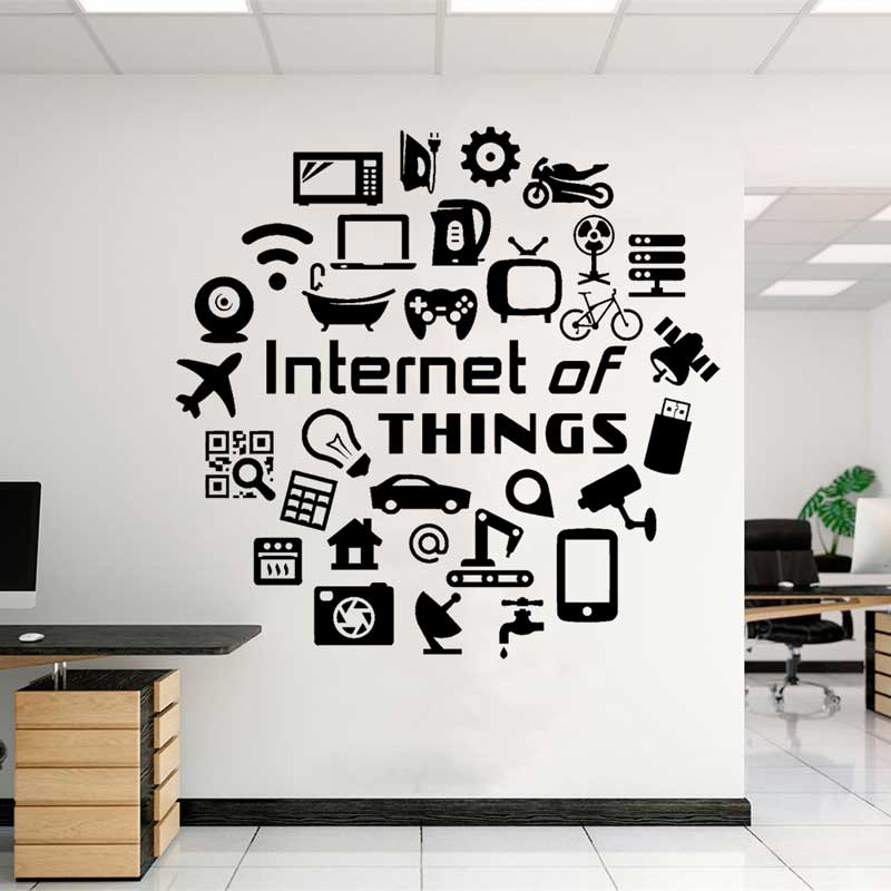 Office Tech Company - Decalcomanie murali in vinile tecnico Internet